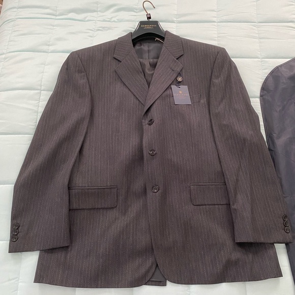 NWT ALEXANDRE LONDON 42S Pinstripe gray suit - Picture 4 of 12
